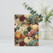 Bloemen Thanksgiving  Patroon (8) Briefkaart (Staand voorkant)