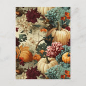 Bloemen Thanksgiving  Patroon (8) Briefkaart (Voorkant)