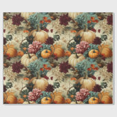 Bloemen Thanksgiving Patroon (8) Cadeaupapier (Vlak)