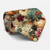 Bloemen Thanksgiving  Patroon (8) Stropdas (Opgerold)