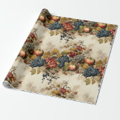 Bloemen Thanksgiving Patroon (9) Cadeaupapier (Uitgerold)