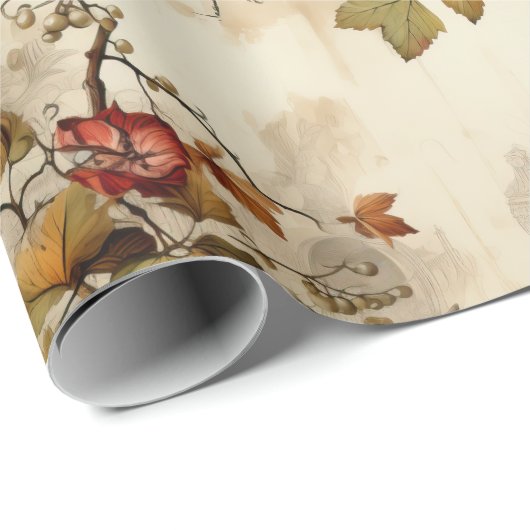Bloemen Thanksgiving  Patroon (9) Cadeaupapier (Rol Hoek)