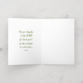 Bloemen Thanksgiving Psalm 107:1 Folie Wenskaart (Binnenlaag)