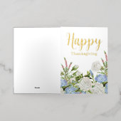 Bloemen Thanksgiving Psalm 107:1 Folie Wenskaart (Buiten Laag)