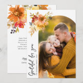 Bloemen Thanksgiving wenskaart Bedankkaart (Voorkant / Achterkant)