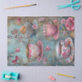 Bloemen thee tijd pastel bloemen decoupage tissuepapier (Craft)