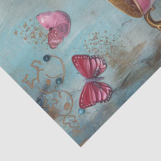 Bloemen thee tijd pastel bloemen decoupage tissuepapier (Detail)