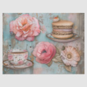 Bloemen thee tijd pastel bloemen decoupage tissuepapier (Voorkant)