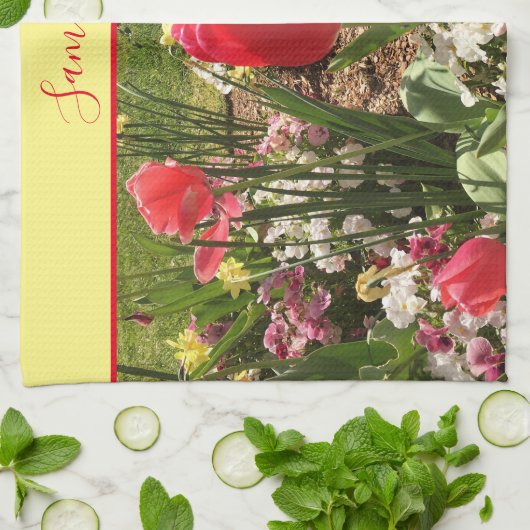  bloemen theedoek (Gevouwen)