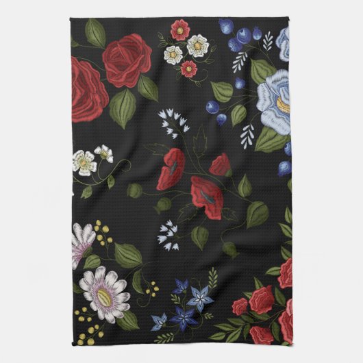 Bloemen Theedoek (Verticaal)