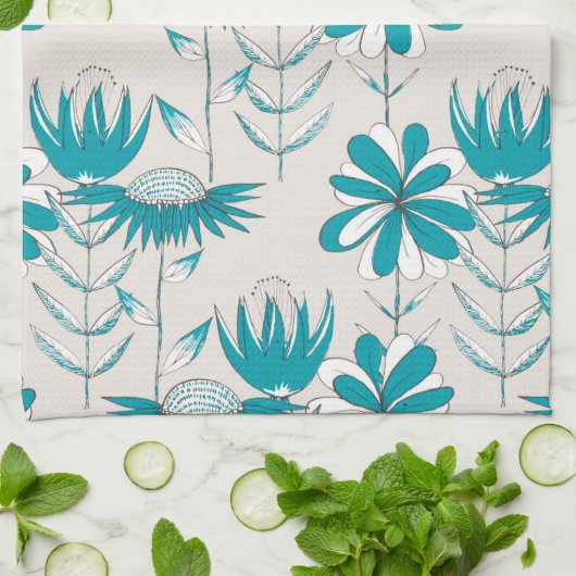 Bloemen Theedoek (Gevouwen)