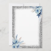 Bloemen Theekop Glitter Lijst Baby shower Kaart (Achterkant)