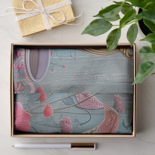 Bloemen Theetijd Theepot Decoupage Tissuepapier (Geschenk)