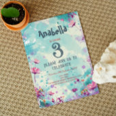 Bloemen Thema I Custom Foto Verjaardagsfeest Kaart