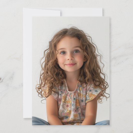 Bloemen Thema I Custom Foto Verjaardagsfeest Kaart (Achterkant)