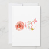 Bloemen Thema Meisje Eerste Verjaardag Kaart (Achterkant)