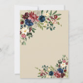 Bloemen Thema Thanksgiving Diner Aangepast Kaart (Achterkant)