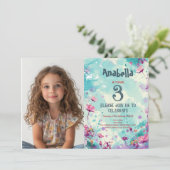 Bloemen Thema Verjaardagsfeest Kaart (Staand voorkant)