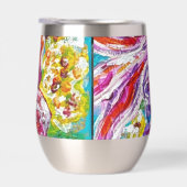 Bloemen thermische wijn tumbler (Rechts)