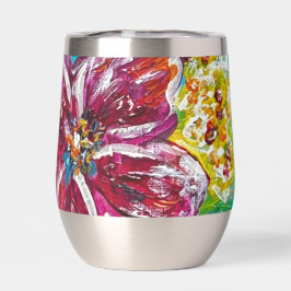 Bloemen thermische wijn tumbler