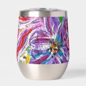 Bloemen thermische wijn tumbler (Voorkant)