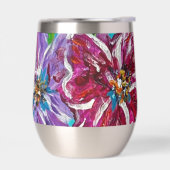 Bloemen thermische wijn tumbler (Links)