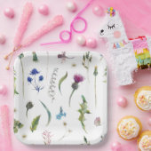 Bloemen Thistle Dragonfly Design Papieren Bordje (Feest)