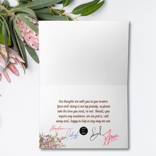 Bloemen tijdens Gouden Uur Denken aan U Kaart