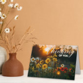 Bloemen tijdens Gouden Uur Denken aan U Kaart