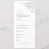  Bloemen Toile Green Wedding Menu (Voorkant)