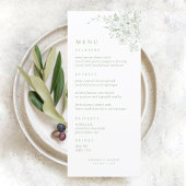  Bloemen Toile Green Wedding Menu