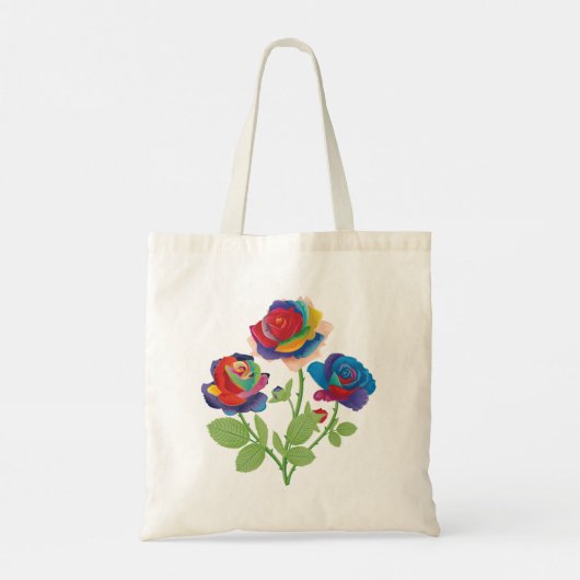 bloemen tote bag (Achterkant)
