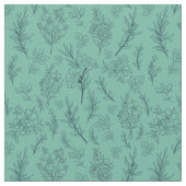 Bloemen Transparante Groene Achtergrond Stof (Close Up)