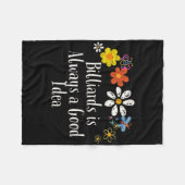 Bloemen trekken biljart is altijd een goed idee le fleece deken (Voorkant (Horizontaal))