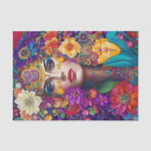 Bloemen Trendy Decoupage Tissue Paper