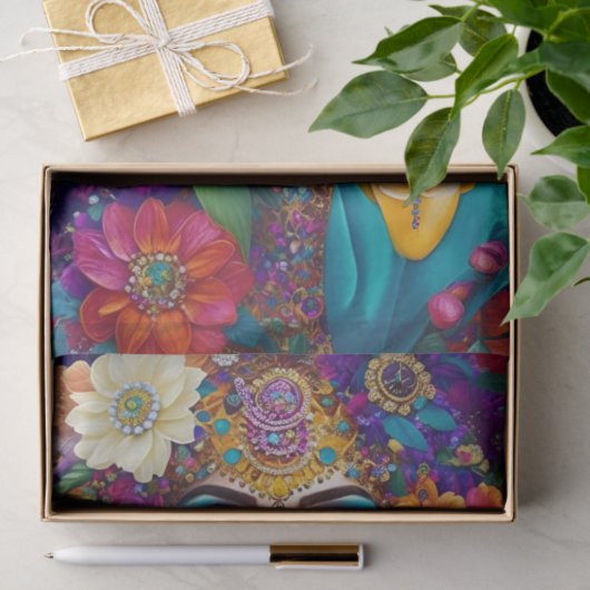 Bloemen Trendy Decoupage Tissue Paper Tissuepapier (Geschenk)