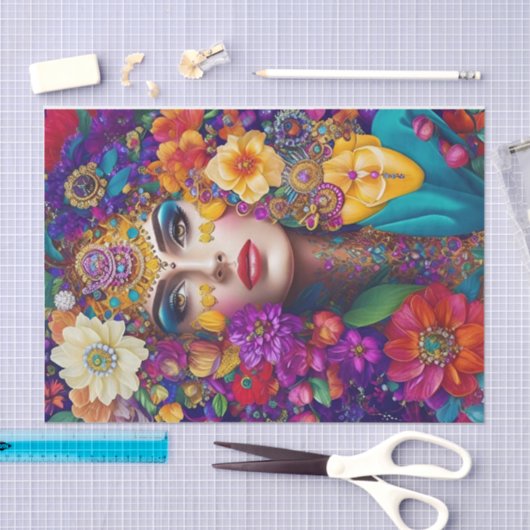 Bloemen Trendy Decoupage Tissue Paper Tissuepapier (Craft)