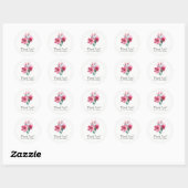 Bloemen Tropisch Boeket Elegant Wedding Favor Ronde Sticker (Vel)