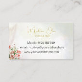 Bloemen Tropisch Botanisch Elegant Modern Visitekaartje (Achterkant)