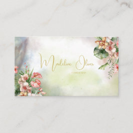 Bloemen Tropisch Botanisch Elegant Modern Visitekaartje