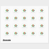 Bloemen Tropisch Paradijs Flamingo Bruiloft Ronde Sticker (Vel)