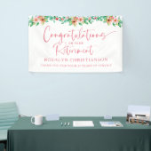 Bloemen Tropisch Schrift Uitdiensttreding Gefelici Spandoek (Beurs)