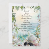 Bloemen Tropisch Strand Bruiloft Bachelorette Part Kaart (Voorkant)