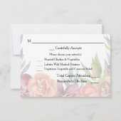 Bloemen Tropische Bourgogne & Blush RSVP 3 Maaltij (Achterkant)