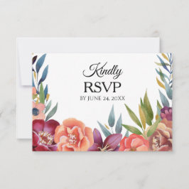 Bloemen Tropische Bourgogne & Blush RSVP 3 Maaltij