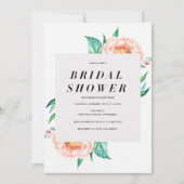 Bloemen Tropische Bruids Douche Uitnodiging (Voorkant)