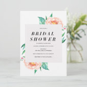 Bloemen Tropische Bruids Douche Uitnodiging (Staand voorkant)