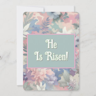 Bloemen/tropische lente/paaspastel feestdagenkaart