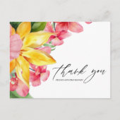 Bloemen Tropische Moderne Elegante Bestemming Brui Briefkaart (Voorkant)