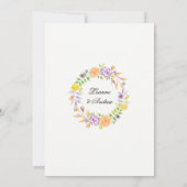 Bloemen Trouwbloemen Paarse perzik Uitnodigingen (Achterkant)